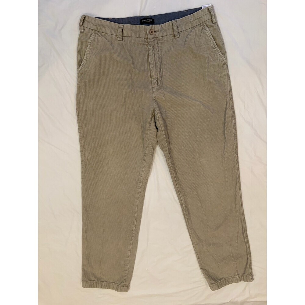 Nautica Pants Men's 38x34 Tan Corduroy The Deck Pant Medium Cord